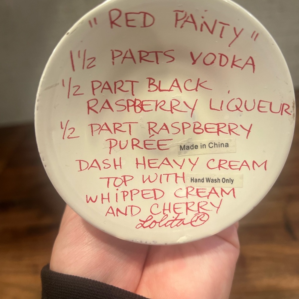 Lolita “Red Panty” Martini Glass - Picture 4 of 4